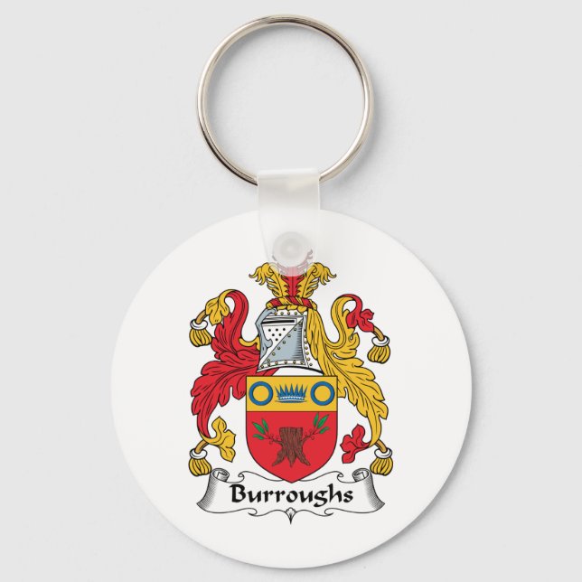Burroughs Family Crest Keychain (Front)