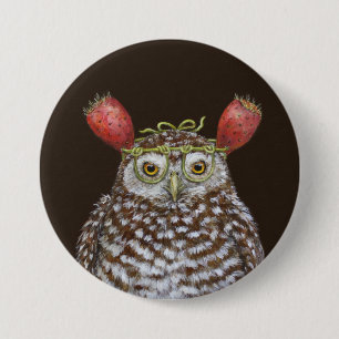 Burrowing owl button