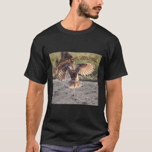 Burrowing Owl Lift Off Sticker T-Shirt