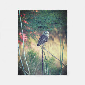 Burrowing Owl Small Fleece Blanket