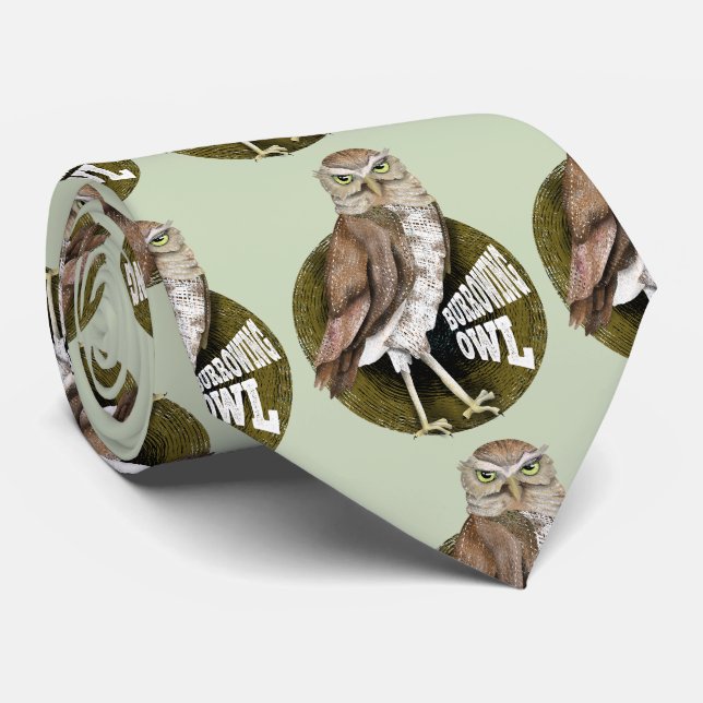 Burrowing owl tie (Rolled)