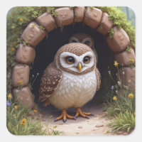 Burrowing Owls In a Cute Cave
