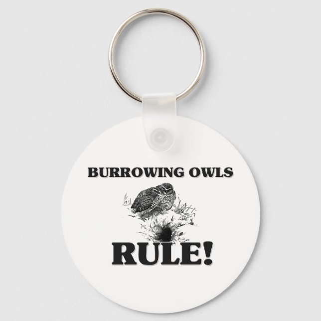 BURROWING OWLS Rule! Keychain (Front)