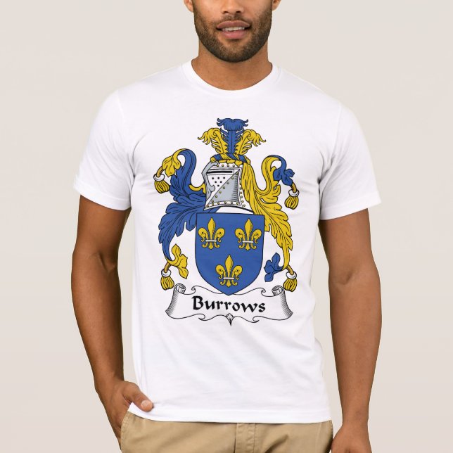 Burrows Family Crest T-Shirt (Front)