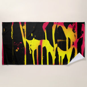 burrs and spurs and bacchanal beach towel