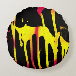 burrs and spurs and bacchanal round pillow