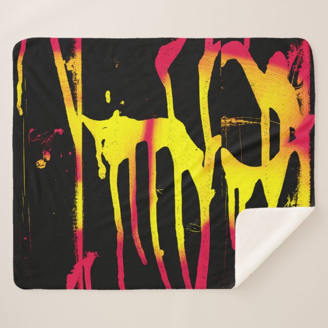 burrs and spurs and bacchanal sherpa blanket (Front (Horizontal))