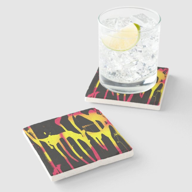 burrs and spurs and bacchanal stone coaster (Side)