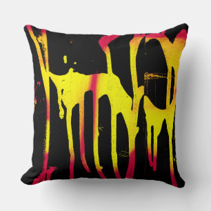 burrs and spurs and bacchanal throw pillow