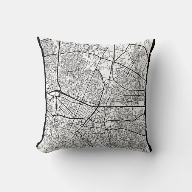 Bursa Türkiye Map Throw Pillow (Front)