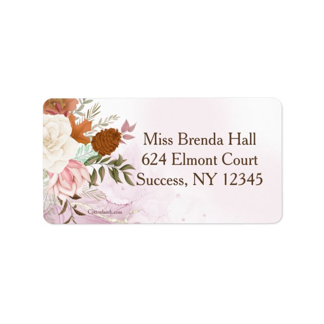 Burst Of Autumn Return Address Labels (Front)