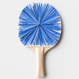 Burst of Blue Lines Pattern Ping Pong Paddle