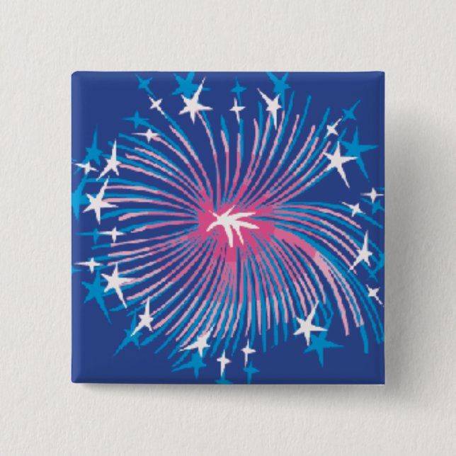 Burst of Colour - 2 Inch Square Button (Front)