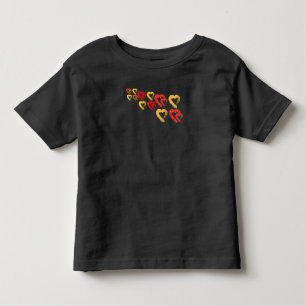 Burst of Fire Hearts Toddler T-Shirt