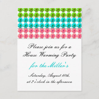 Burst of Flowers House Warming Invitation