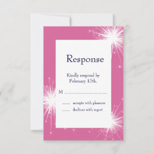 Burst of Sparkles RSVP (fuchsia)