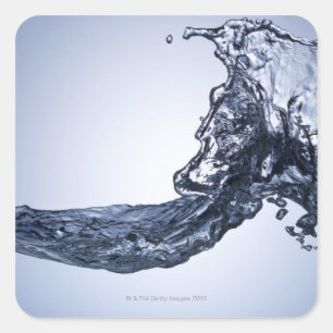 Burst wave square sticker