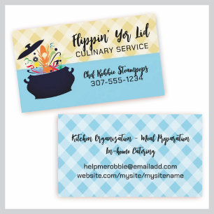 bursting aromas cooking culinary chef catering business card