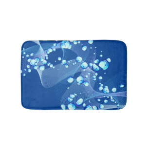 Bursting Blue Bubbles Bath Mat