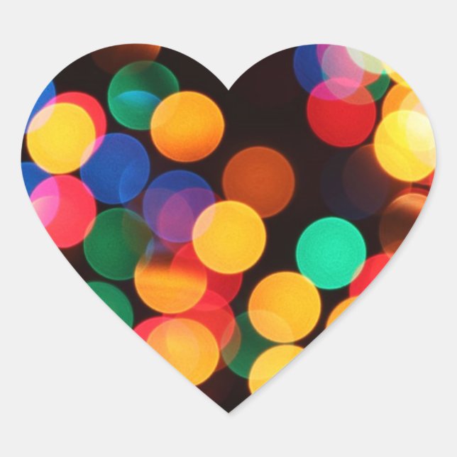 Bursting Colours Heart Sticker (Front)