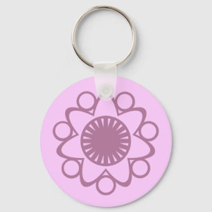 Bursting with Life Flower Keychain, Lavender Keychain