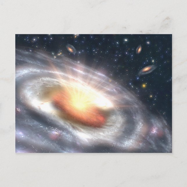 Bursting with Stars and Black Holes Postcard (Front)