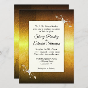 Bursting Yellow Haze Wedding Invitation