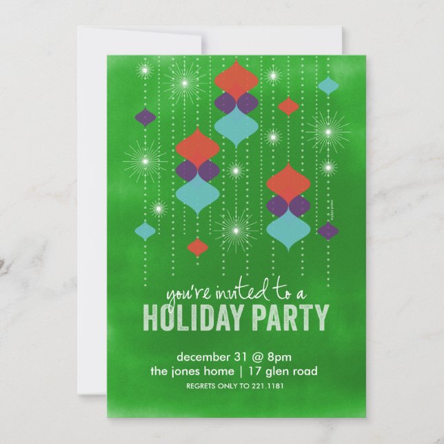 Bursts of Lights Invitation (Front)