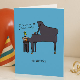 Burt Quackarach Duck Funny Piano Player Artwork Card