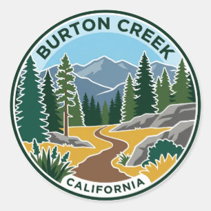 Burton Creek State Park California Classic Round Sticker