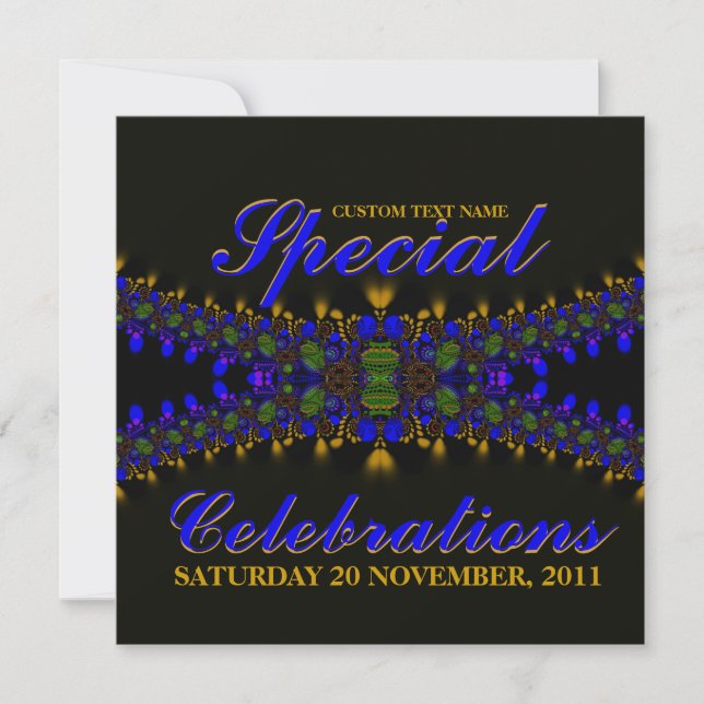 Burts Hearts Electric indigo Lace Invitation (Devant)