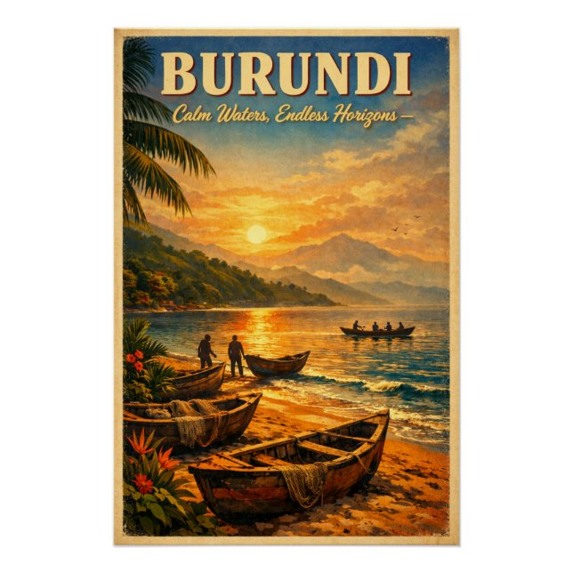 BURUNDI – Calm Waters, Endless Horizons Poster (Front)