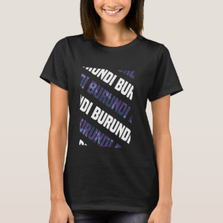Burundi Camo Pattern Purple Camouflage T-Shirt