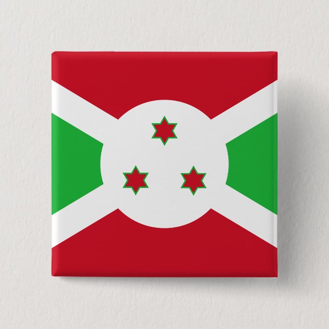 Burundi Flag 2 Inch Square Button (Front)