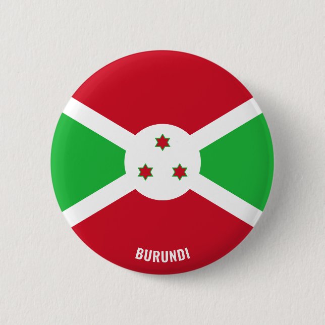 Burundi Flag Charming Patriotic 2 Inch Round Button (Front)