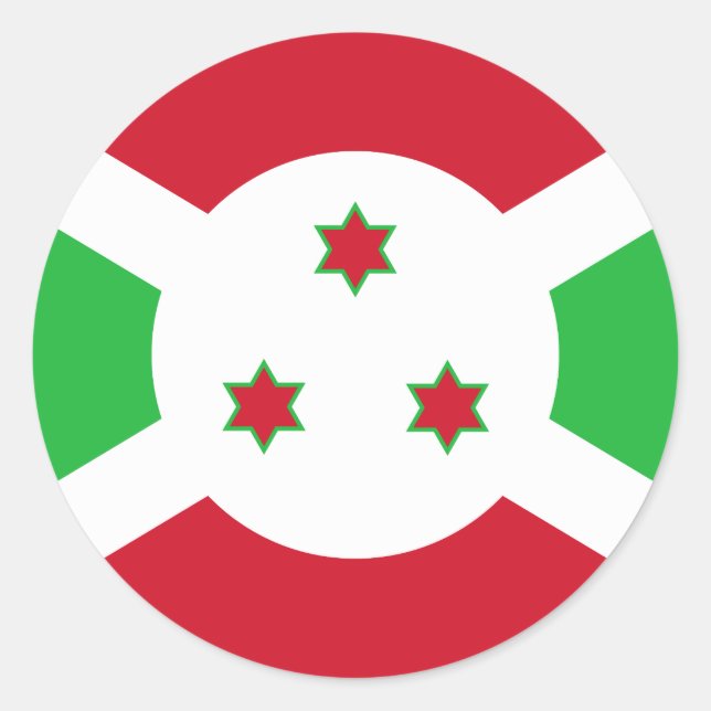 Burundi Flag Classic Round Sticker (Front)