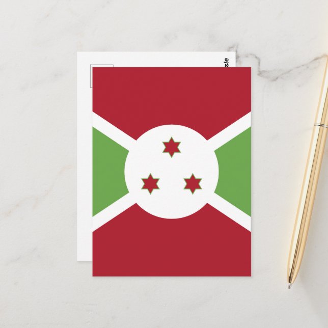 Burundi flag postcard (Front/Back In Situ)