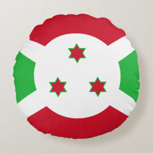 Burundi Flag Round Pillow