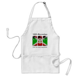Burundi Flag Spice Jars Apron