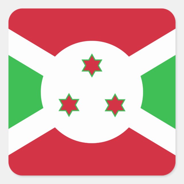 Burundi Flag Square Sticker (Front)