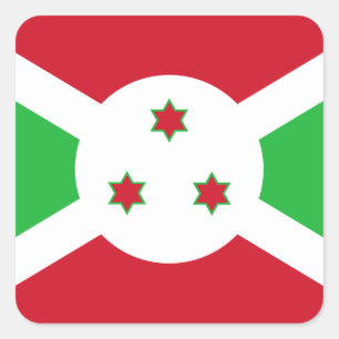 Burundi Flag Square Sticker
