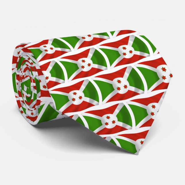 Burundi Flag Tie (Rolled)