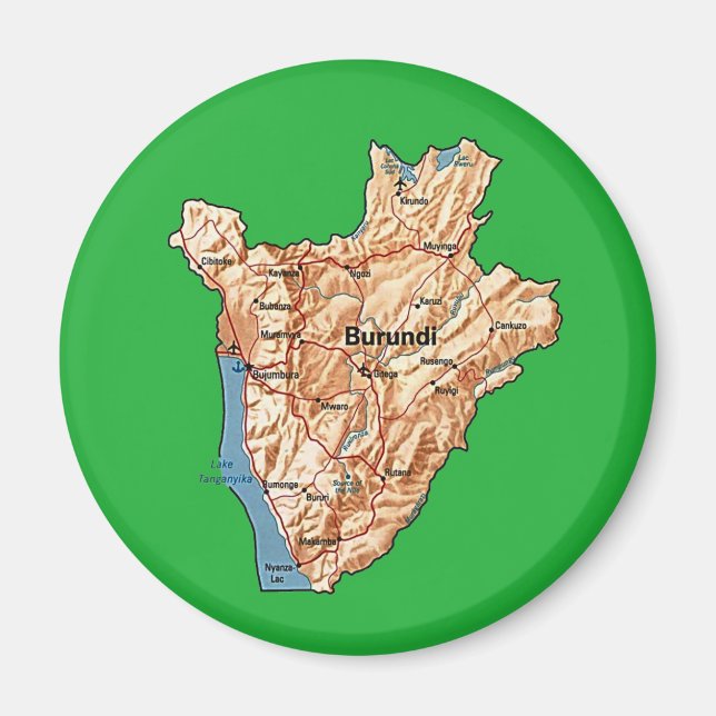 Burundi Map Magnet (Front)