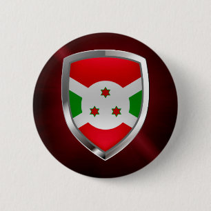 Burundi Mettalic Emblem 2 Inch Round Button