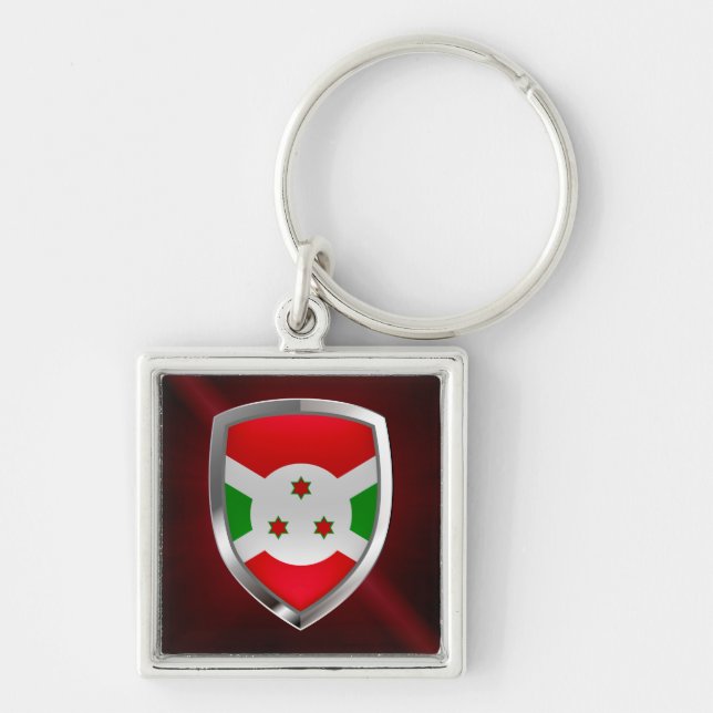 Burundi Mettalic Emblem Keychain (Front)