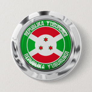 Burundi Round Emblem 3 Inch Round Button
