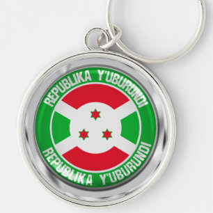Burundi Round Emblem Keychain
