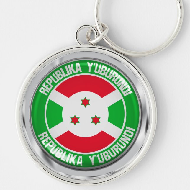 Burundi Round Emblem Keychain (Front)