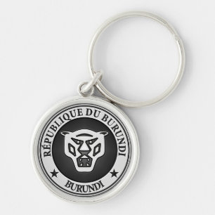 Burundi Round Emblem Keychain