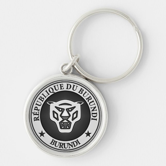 Burundi Round Emblem Keychain (Front)